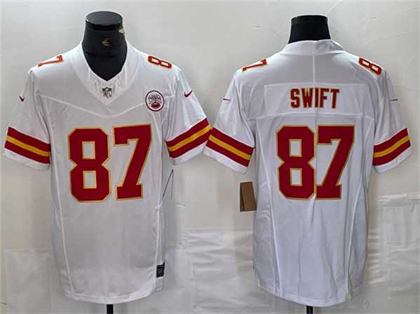 Mens Kansas City Chiefs #87 Taylor Swift White F.U.S.E. Vapor Untouchable Limited Stitched Jersey->kansas city chiefs->NFL Jersey